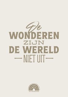 De wonderen zijn de wereld niet uit