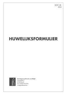 Huwelijksformulier - 25 ex.