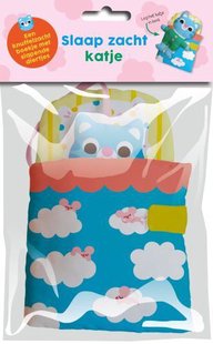 Slaap lekker! Linnenboek met diertje om in bed te leggen: Slaap zacht, katje