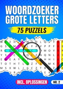 Woordzoeker Grote Letters, 75 Puzzels Incl. Oplossingen - Nr. 2
