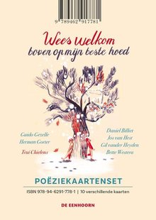 Poëziekaartenset 'Wees welkom boven op mijn beste hoed'