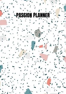 Passion Planner-12 maanden- wekelijks - A5- Zachte kaft-Marmer blauw- Allets Comfort