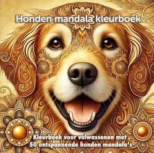 Honden mandala kleurboek voor volwassenen