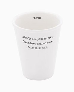 Porseleinen beker 'Thuis' set van 2