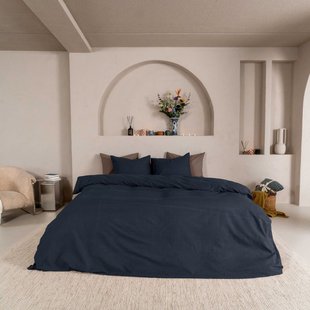Sale - Kayori - Kai - Dekbedovertrek - Katoen - 240/200-220 - Navy