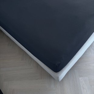 Sale - Kayori Biologisch - Kai - Topper Hoeslaken - Katoen - 200/200-210 - Navy