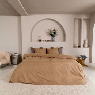 Sale - Kayori - Kai - Dekbedovertrek - Katoen - 240/200-220 - Mokka