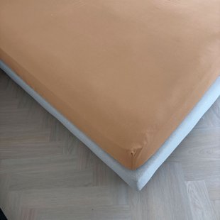 Sale - Kayori Biologisch - Kai - Topper Hoeslaken - Katoen - 80-90/200 - Mokka