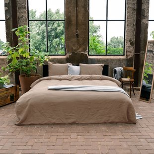 Sale - Kayori Rinen - Dekbedovertrek - Linnen - 240/200-220 - Taupe