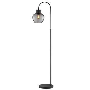Brilliant Vloerlamp Ligari - Zwart - Rookglas - E27