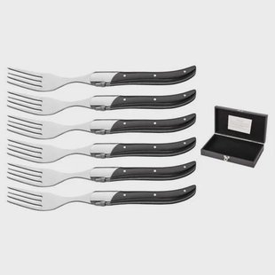 Blackwell Steakvorken Laguiole – 6 Stuks (Pakkahout)