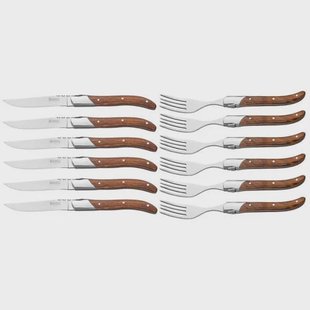 Blackwell Steakbestek Laguiole – Steakmessen & Steakvorken (Rozenhout)