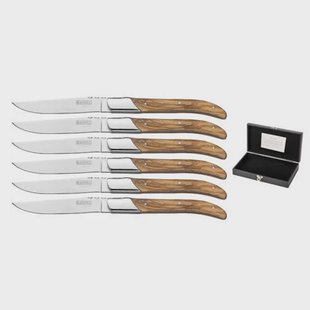 Blackwell Steakmessen Laguiole – 6 Stuks (Olijfhout)