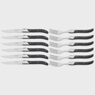 Blackwell Steakbestek Laguiole – Steakmessen & Steakvorken (Pakkahout)