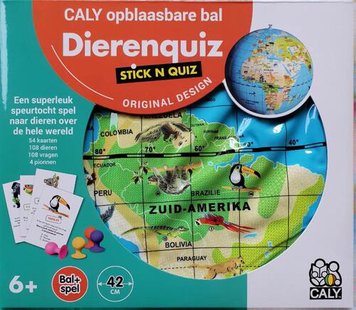 Stick N Quiz 42 opblaasbare bol dieren & quiz