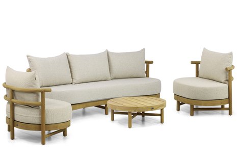 Santika Kayu stoel-bank loungeset 4-delig