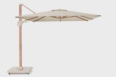 Platinum Challenger zweefparasol T2 premium 3.5x2.6m (excl. voet) champagne