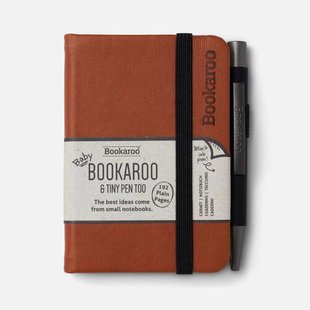 Bookaroo A7 Notebook & Pen - Brown