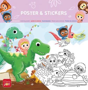 Kleurposter Beestenboel. Dinosaurus