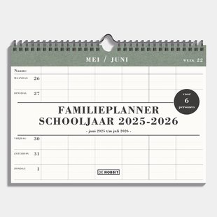 Fam. Planner Spiraal D6 25/26 Groen