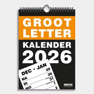 Grootletter Weekkalender 2026 A4