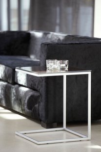 Jan Kurtz Classico bijzettafel - mocca - zilver