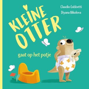 Kleine Otter gaat op het potje