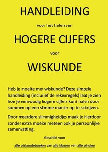Handleiding voor het halen van hogere cijfers voor wiskunde