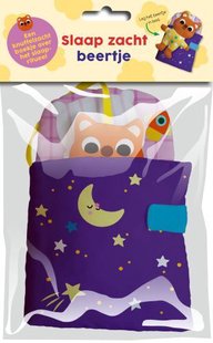 Slaap lekker! Linnenboek met diertje om in bed te leggen: Slaap zacht, beertje