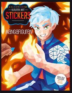 Kleuren met stickers - Mangafiguren