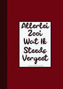 Boek Cadeau Man / Boekcadeau Collega - Wachtwoordenboekje - Allerlei Zooi Wat Ik Steeds Vergeet