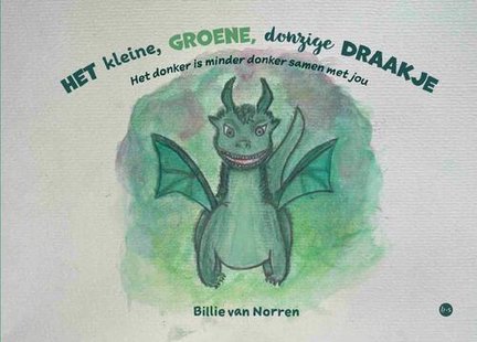 Het kleine, groene, donzige draakje