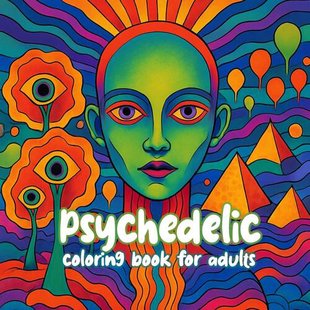 Psychedelic coloring book for adults
