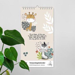 Verjaardagskalender 'Ik ga slapen, ik ben moe'