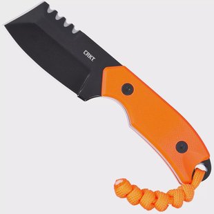 CRKT Razel Compact 4036ER Black Oxide D2, Orange G10, vaststaand mes, Jon Graham design