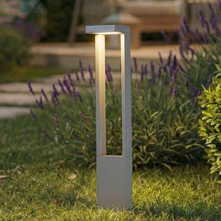 Lindby LED tuinpadverlichting Lonete, grijs, hoogte 65 cm, IP65