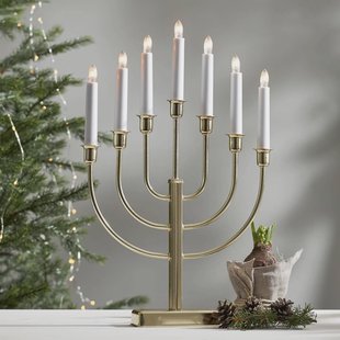 STAR TRADING Kandelaar Kristina, hoogte 47 cm, E10 LED, 7-lamps, metaal