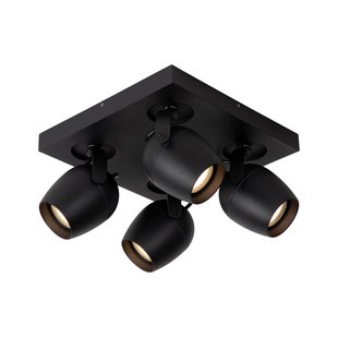 Lucide Plafondspot Preston Zwart 4xgu10