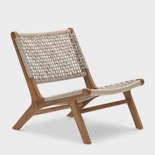Rivièra Maison Outdoor Loungestoel 'El Nido' Teakhout en touw