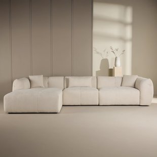 Nohr Loungebank 'Shenicka' Chenille, 335cm, kleur Beige