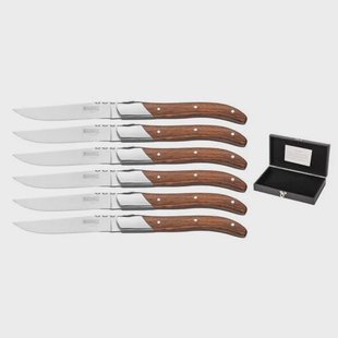 Blackwell Steakmessen Laguiole – 6 Stuks (Rozenhout)