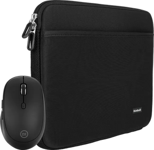 BlueBuilt Laptophoes 32 cm 14 inch Zwart + Tradendum Muis