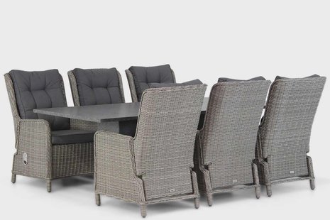 Garden Collections Kingston/Graniet 220 cm dining tuinset 7-delig