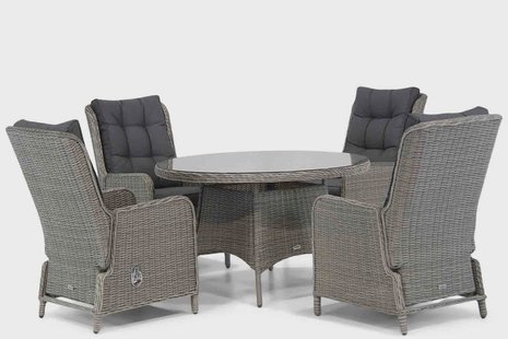 Garden Collections Kingston/Aberdeen 120 cm rond dining tuinset 5-delig
