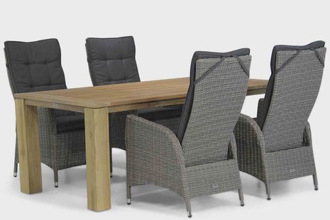 Garden Collections Lincoln/Brighton 200 cm dining tuinset 5-delig