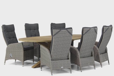 Garden Collections Lincoln/Boston 240 cm ovaal dining tuinset 7-delig