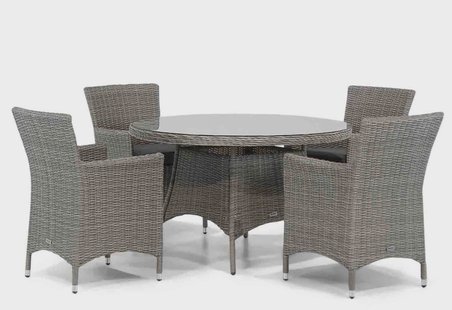 Garden Collections Dublin/Aberdeen 120 cm rond dining tuinset 5-delig