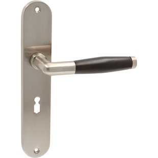 Avenue Deurklink Op Schild Nostalgie - Metaallegering - Nikkel - Sleutelgat - Afstand 56 Mm