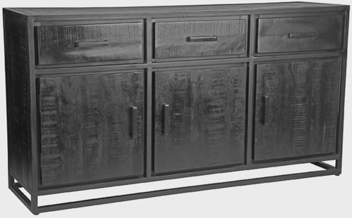 LABEL51 Dressoir 'Chili' Zwart Mangohout, 170cm