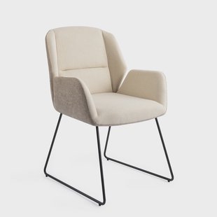 Jesper Home Eetkamerstoel 'Myoko' Slide Black, kleur Sandy Hill